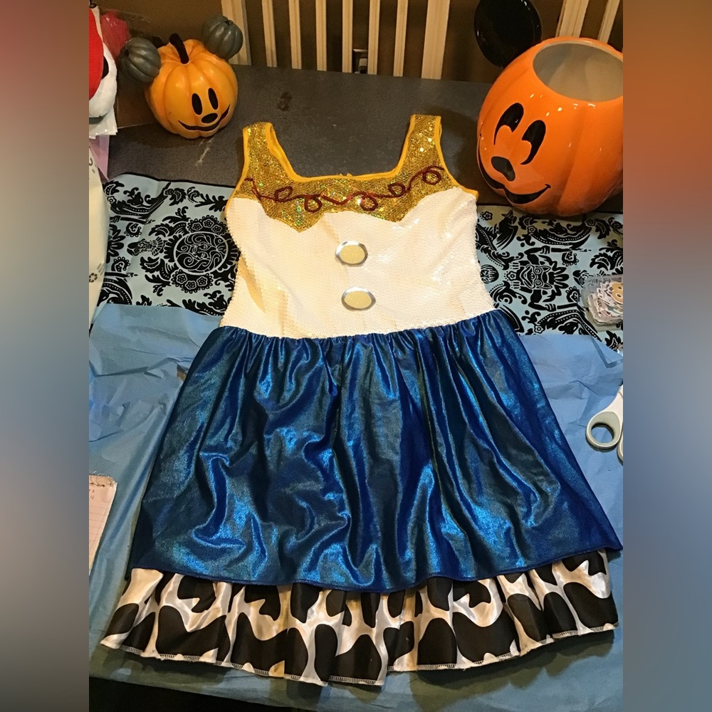 Disney Jessie Gold and Blue Mini Dress